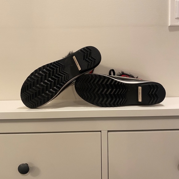 Sorel Buffalo Plaid Waterproof Winter Snow Ankle Boot Faux Fur Women’s 8.5 - Picture 5 of 5